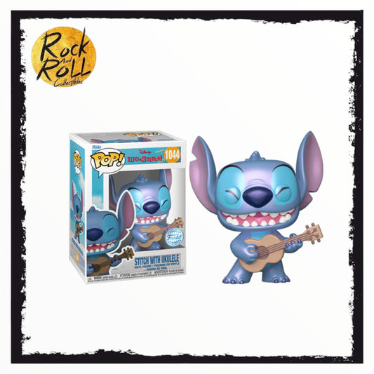 Stitch with Ukulele (Metallic) - Disney Lilo & Stitch Funko Pop! #1044 Special Edition