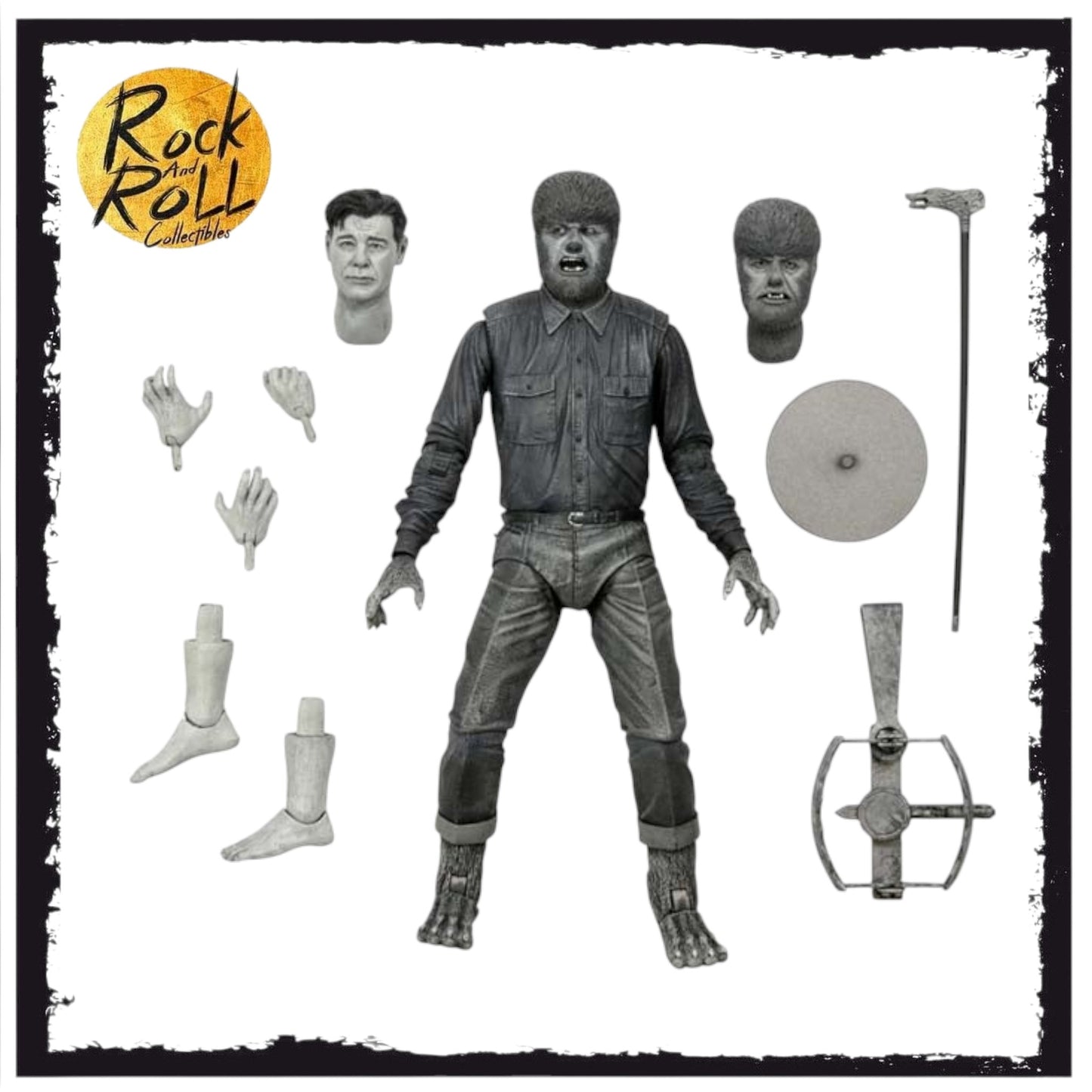 NECA - Universal Monsters - The Wolf Man Ultimate 7" Action Figure (B&W)