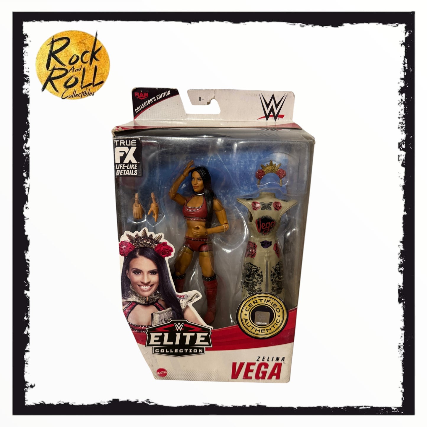 Box Damage - WWE Elite Collection Series 84 RAW Collectors Edition Zelina Vega US Import