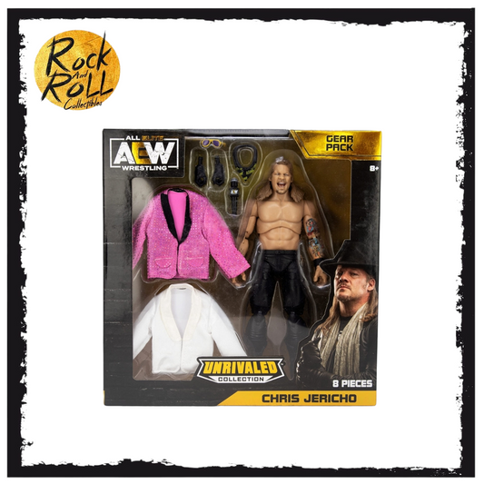 All Elite Wrestling Unrivaled Collection Chris Jericho Gear Pack  AEW Action Figure  -Exclusive