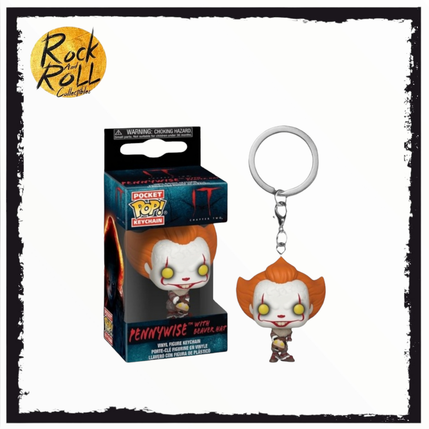 Funko Pocket Pop Keychain IT Chapter Two Pennywise with Beaver Hat