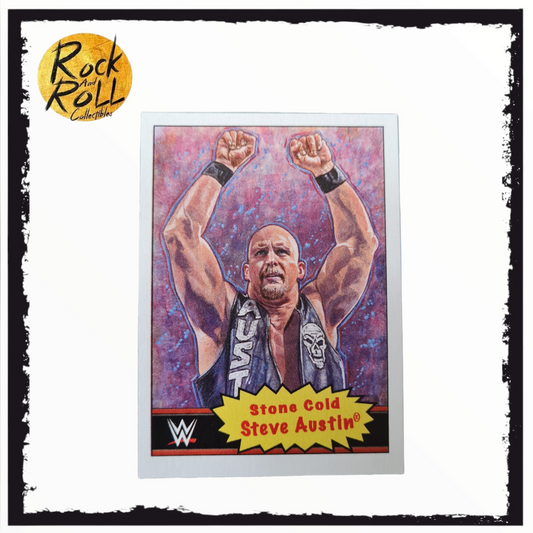 Stone Cold Steve Austin WWE Topps Living Set Trading Card #1