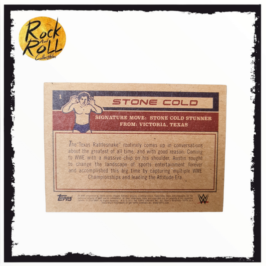 Stone Cold Steve Austin WWE Topps Living Set Trading Card #1