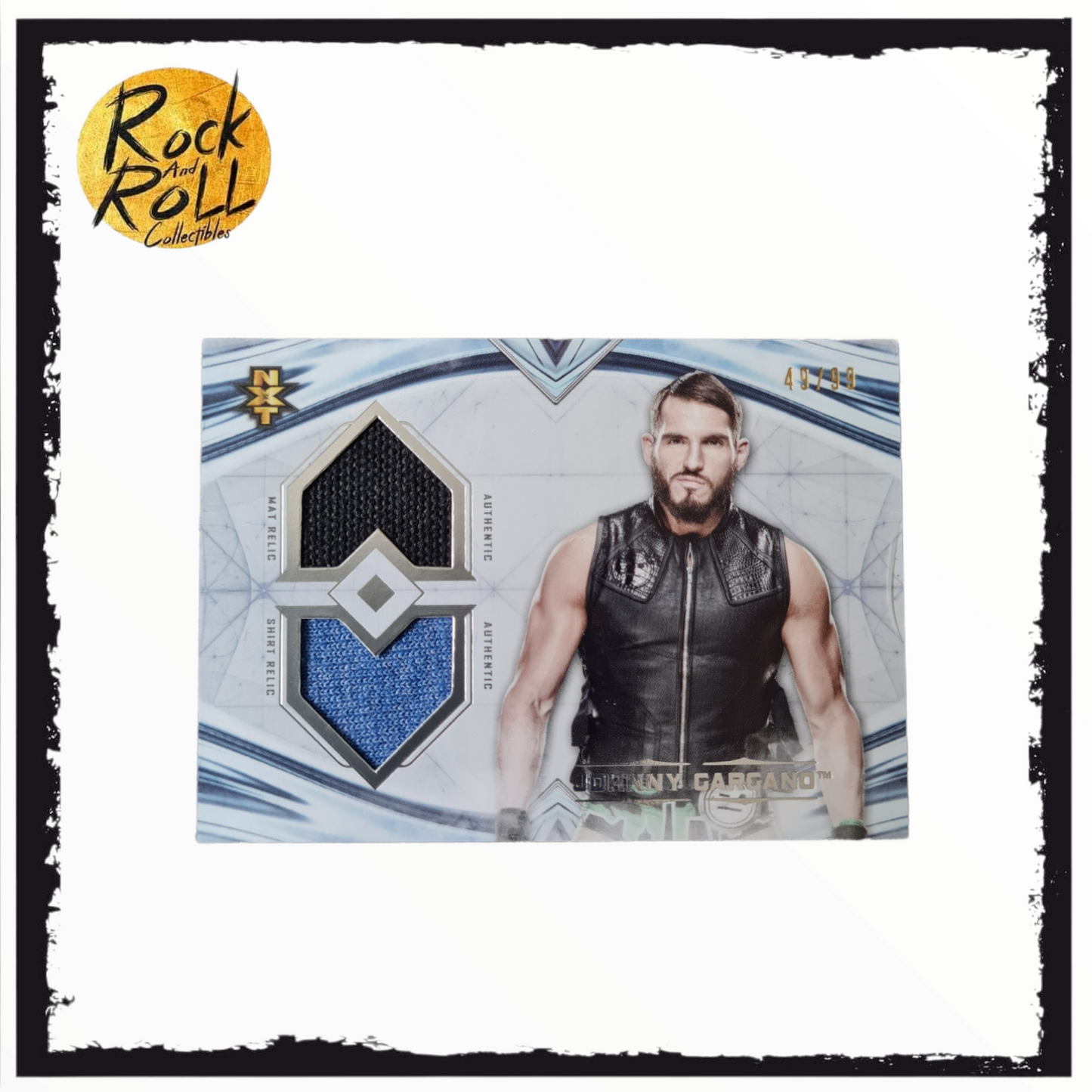 Topps WWE NXT 2020 Johnny Gargano 49/99 Dual Relic card