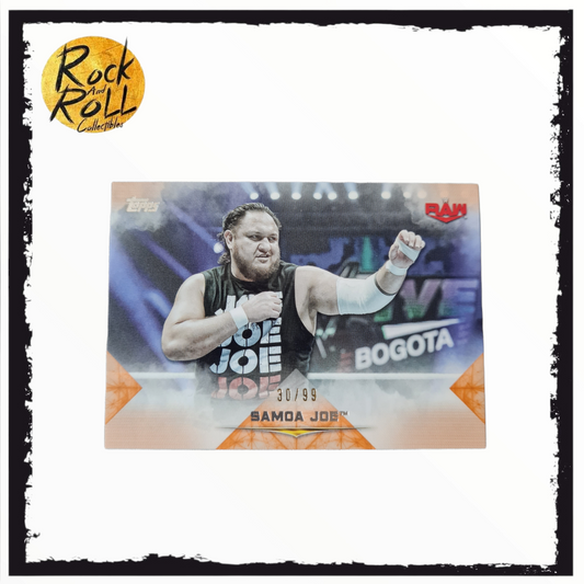 Samoa Joe 2020 Topps Undisputed WWE Raw Orange Card #22 30/99