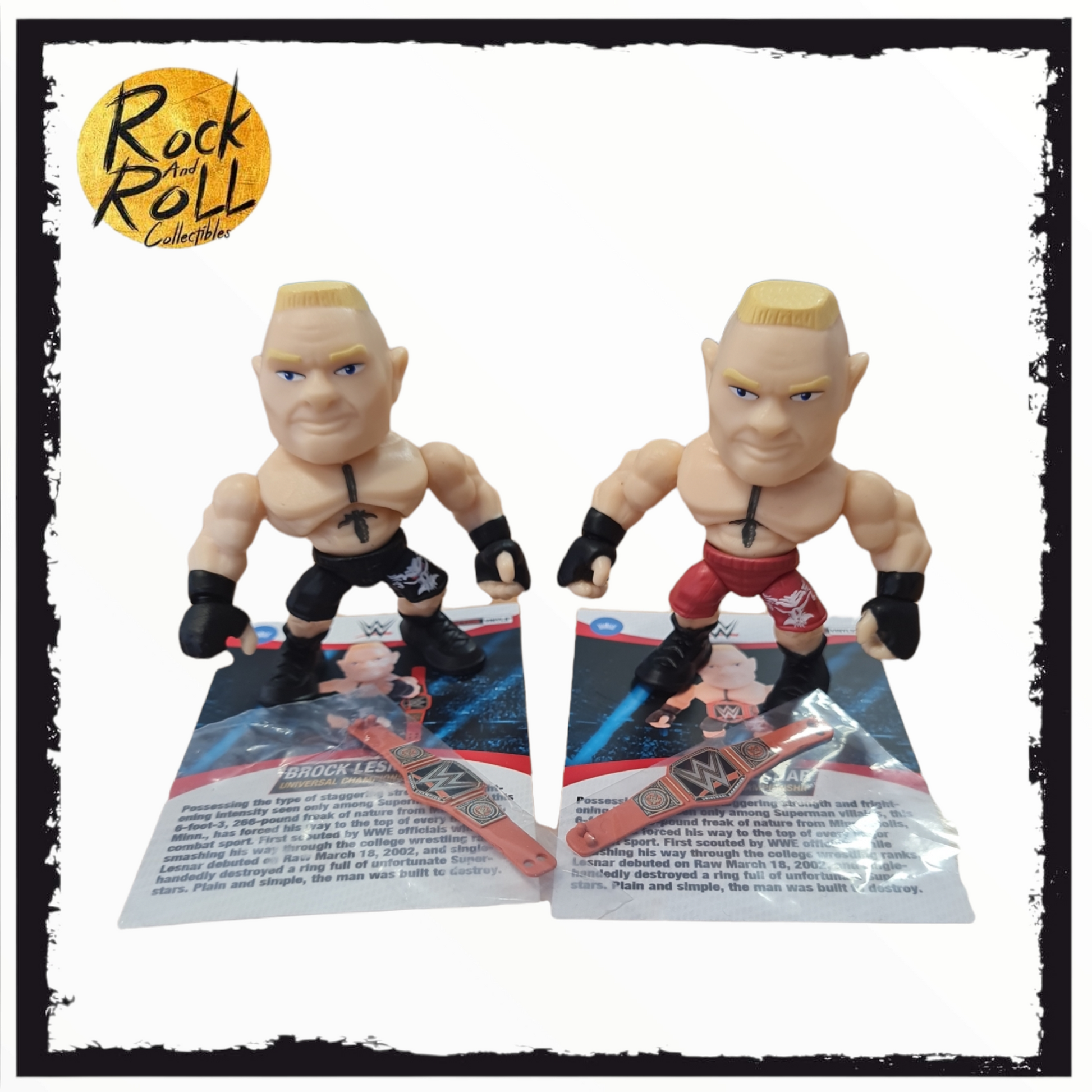 WWE Loyal Subjects Loose 2x Brock Lesnar 2 12 rock and roll
