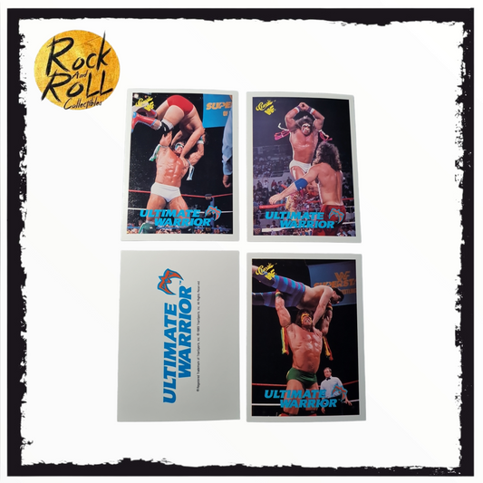 WWF 1990 Classic Trading Cards - Ultimate Warrior 4 Card Bundle