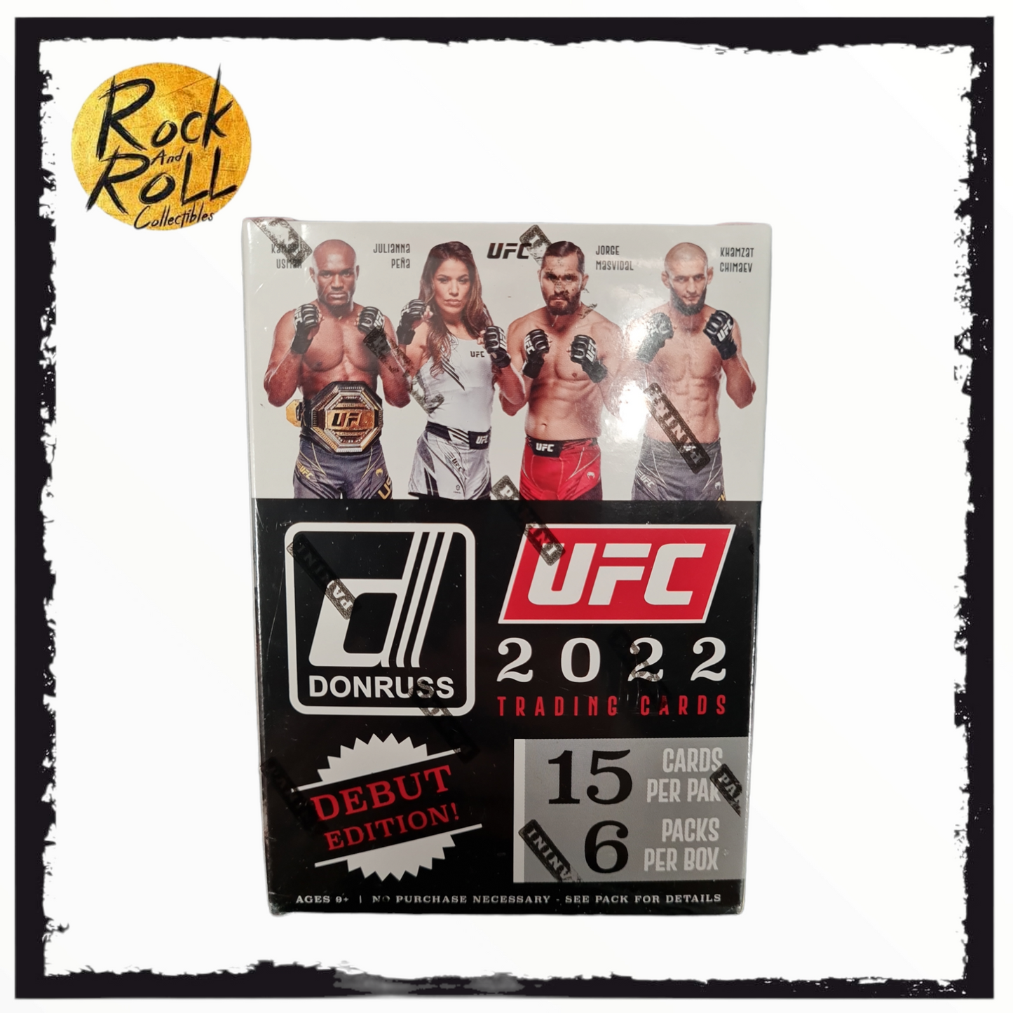 UFC 2022 Trading Cards Donruss Debut Edition. 15 Cards Per Pack/6 Packs Per Box