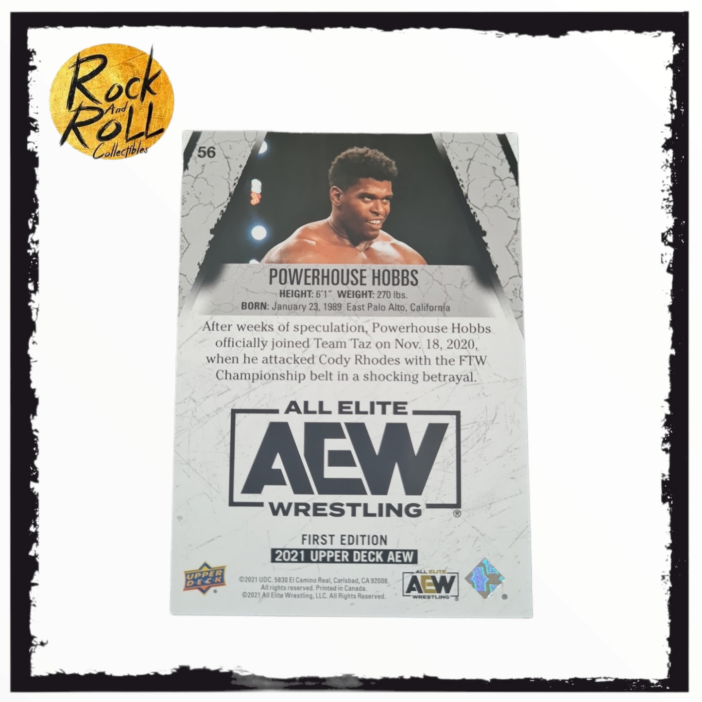 2021 Upper Deck AEW All Elite Wrestling Exclusives /100 Powerhouse Hobbs #56