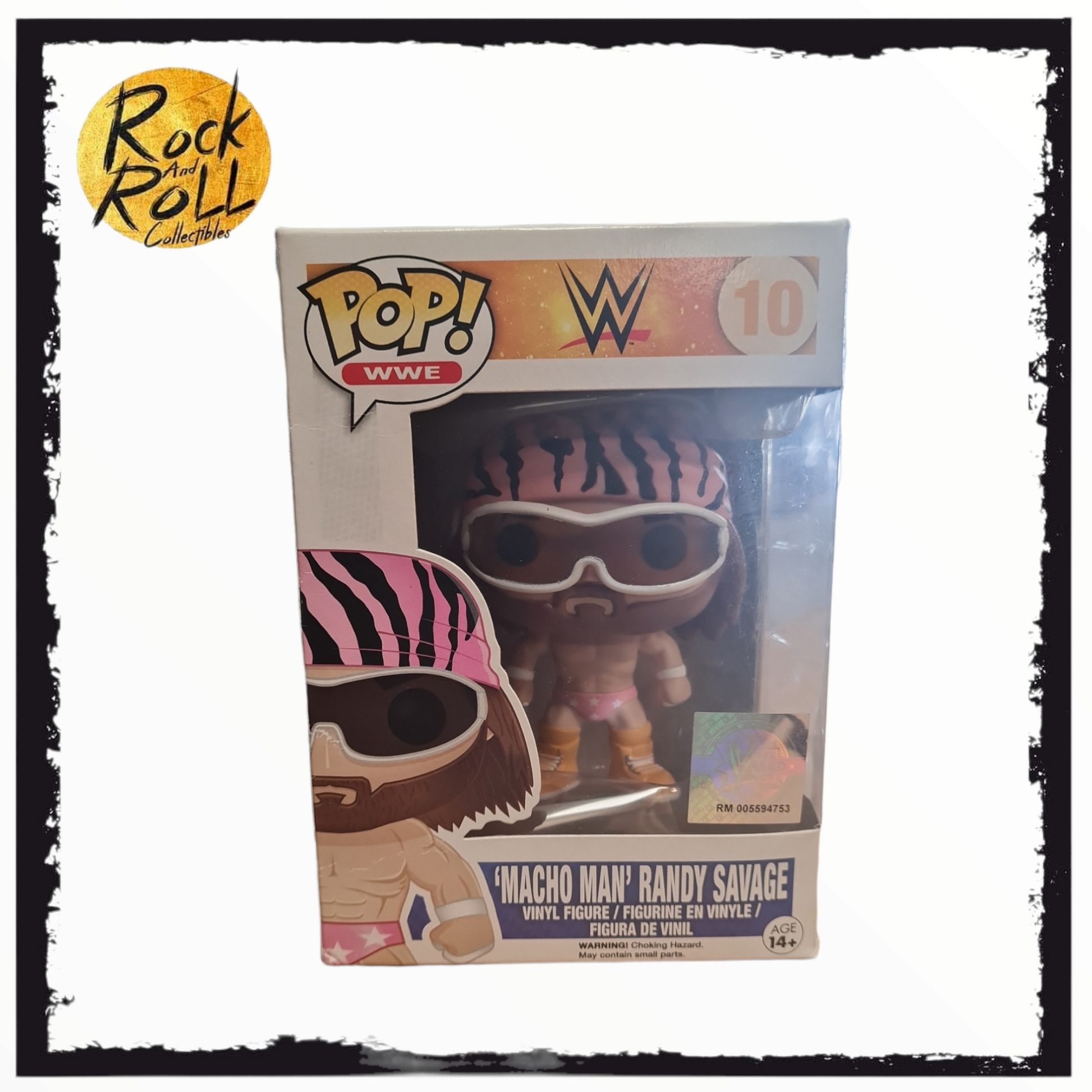WWE Macho Man Randy Savage Pink Funko Pop 10 Condition 7.75 10