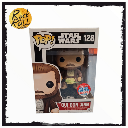 Star Wars - Qui Gon Jinn 2016 New York Comic Con Funko Pop #128 2000pcs Condition 8/10