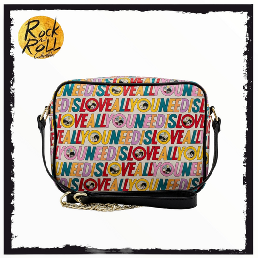 The Beatles Loungefly: All You Need Is Love AOP Crossbody Bag