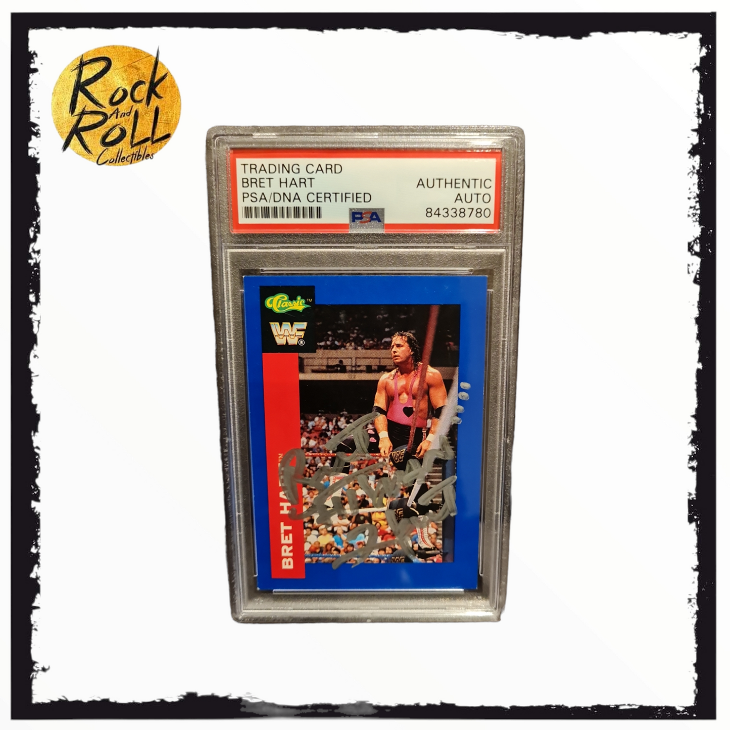 Classic WWF 1991 Trading Card - Bret Hart Signed PSA/DNA Certified