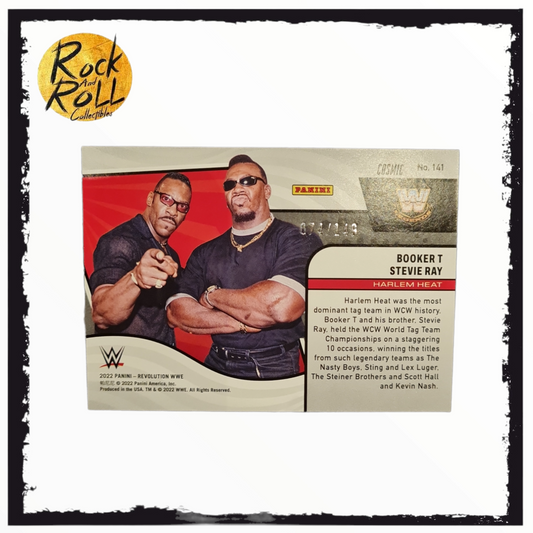 2022 Panini WWE Revolution Harlem Heat Booker T & Stevie Ray Cosmic SP /149
