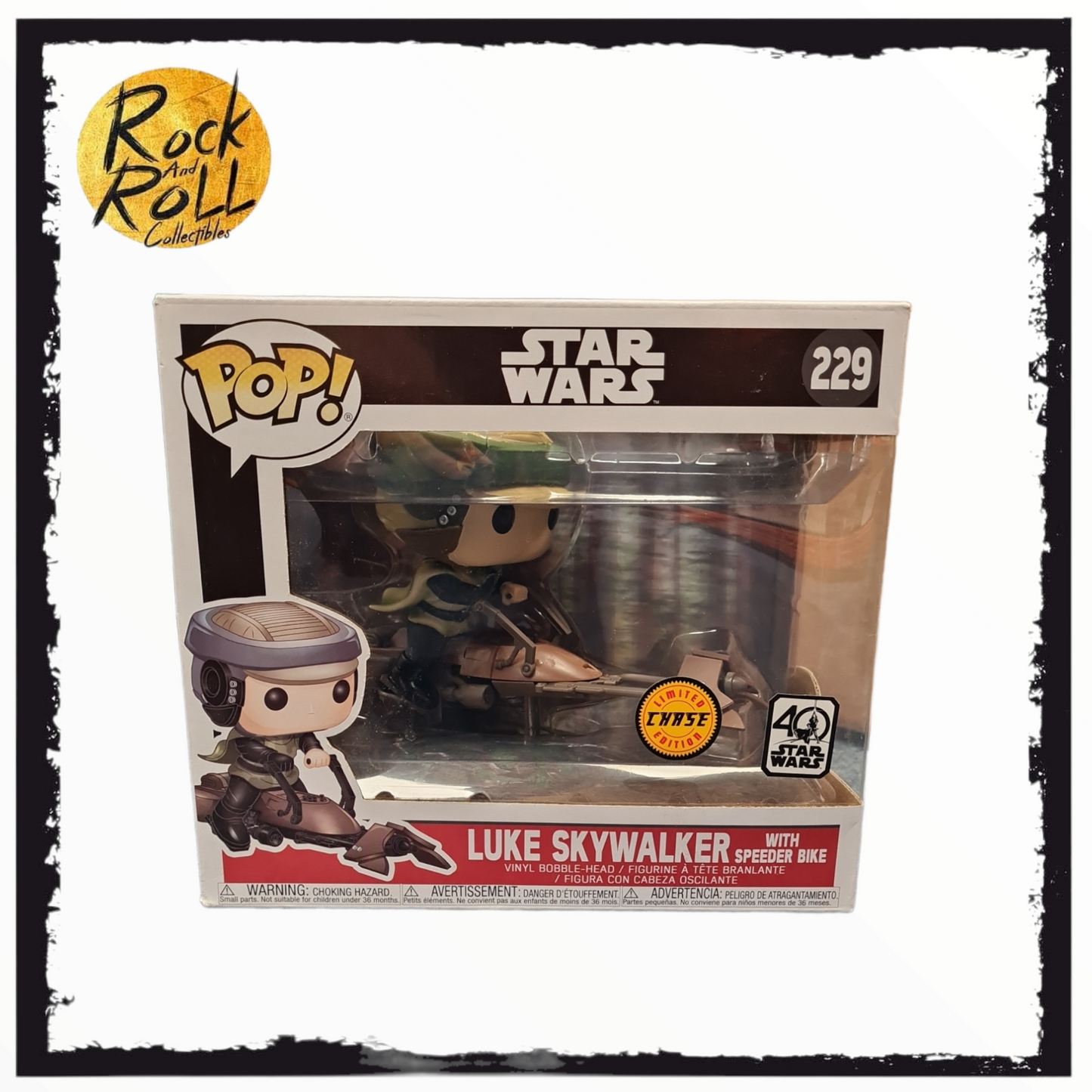 Star Wars - Luke Skywalker w/Speeder Biker Chase Funko Pop! #229