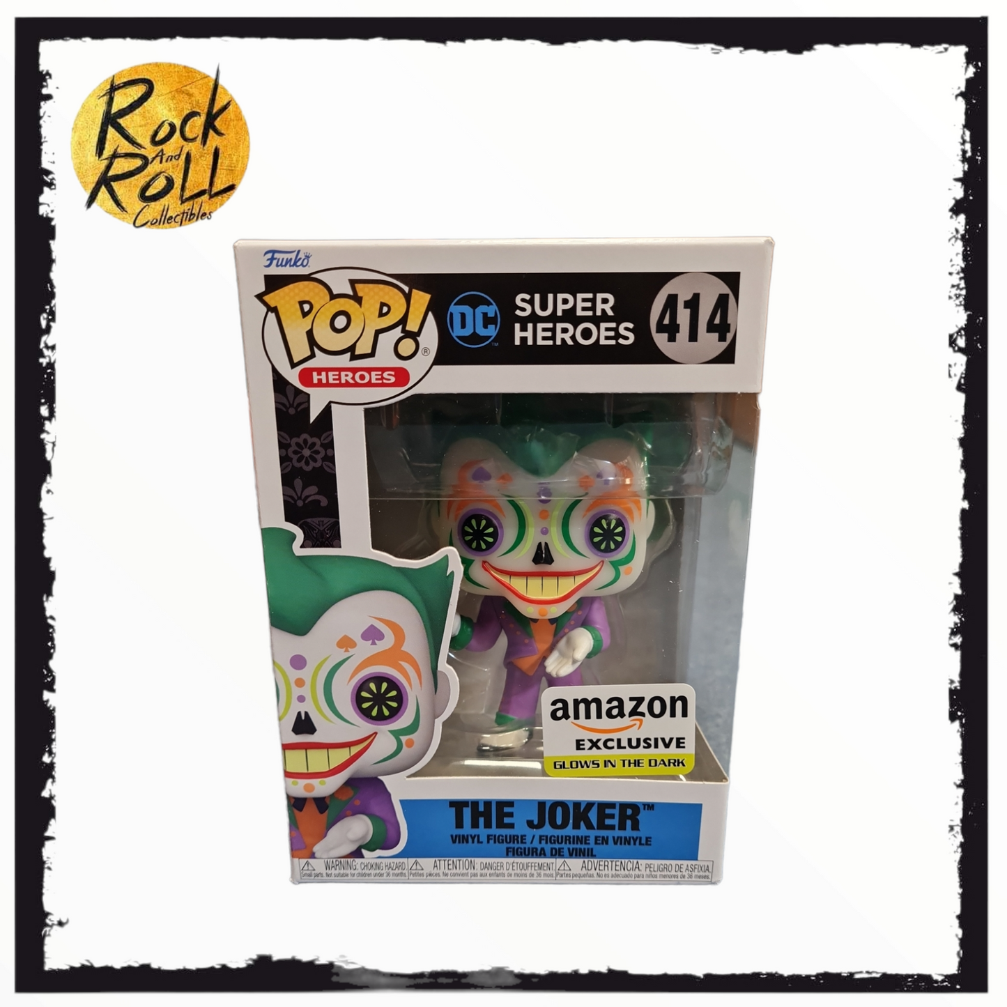 DC - The Joker Funko Pop! Vinyl #414 Amazon Exclusive Glow In The Dark