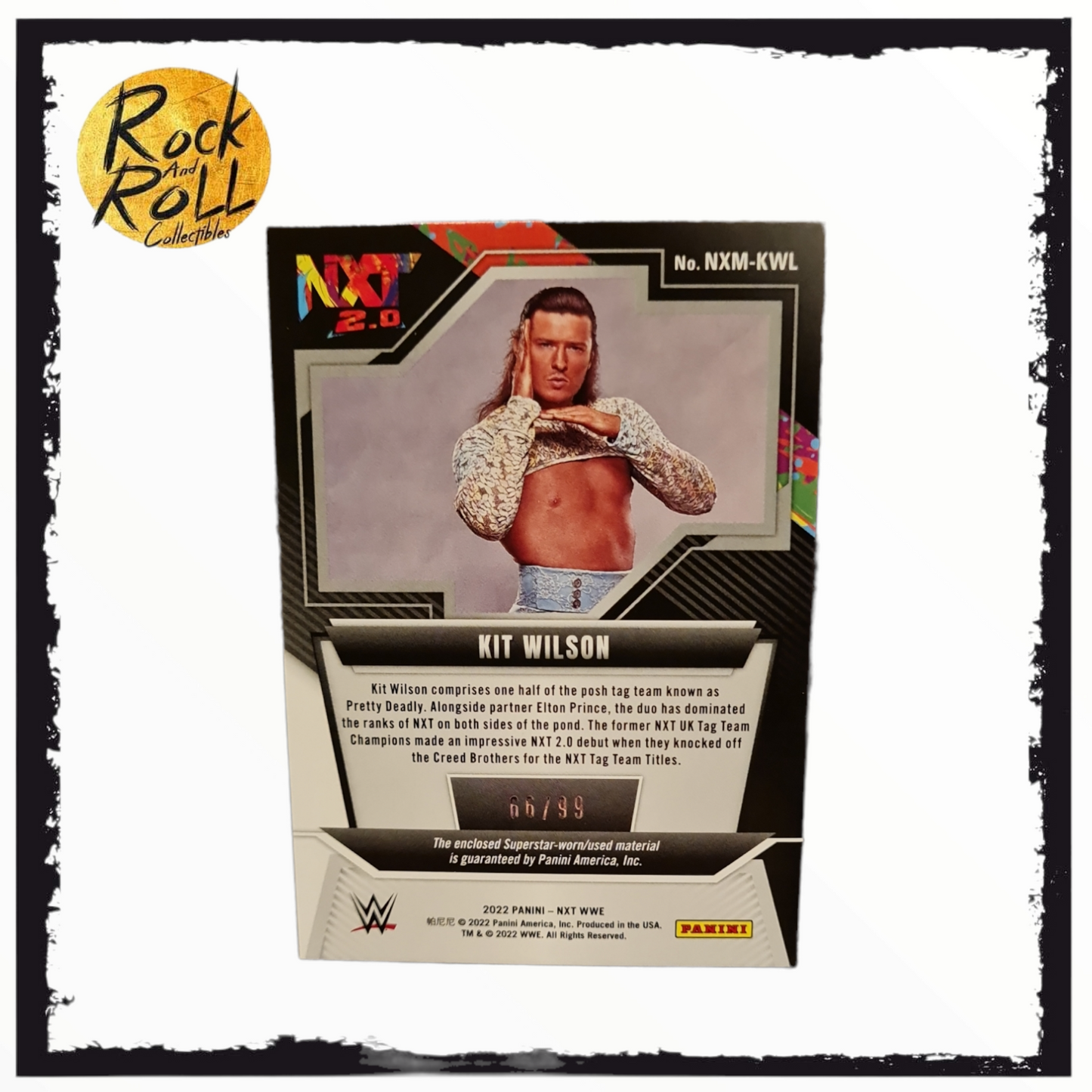 WWE NXT 2.0 Panini 2022 Kit Wilson Rookie Card #NXM-KWL Memorabilia Card