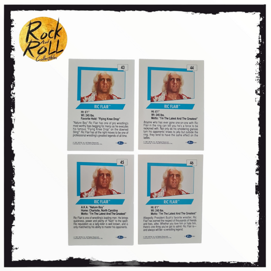 1991 WCW Ric Flair Collectible Cards #43/ 44 /45/ 46