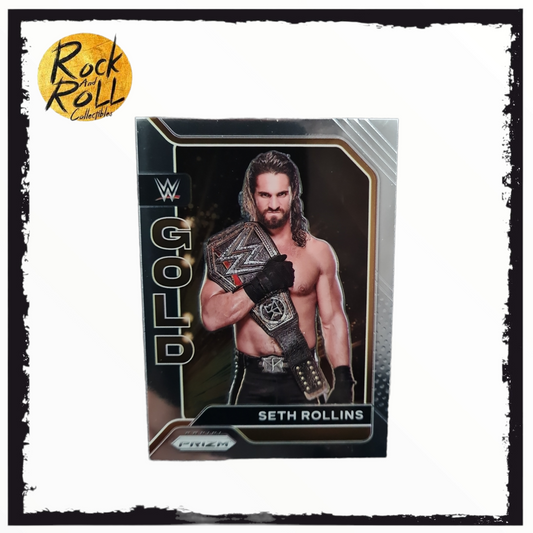 2022 Panini Prizm WWE Seth Rollins Gold Insert Card #3