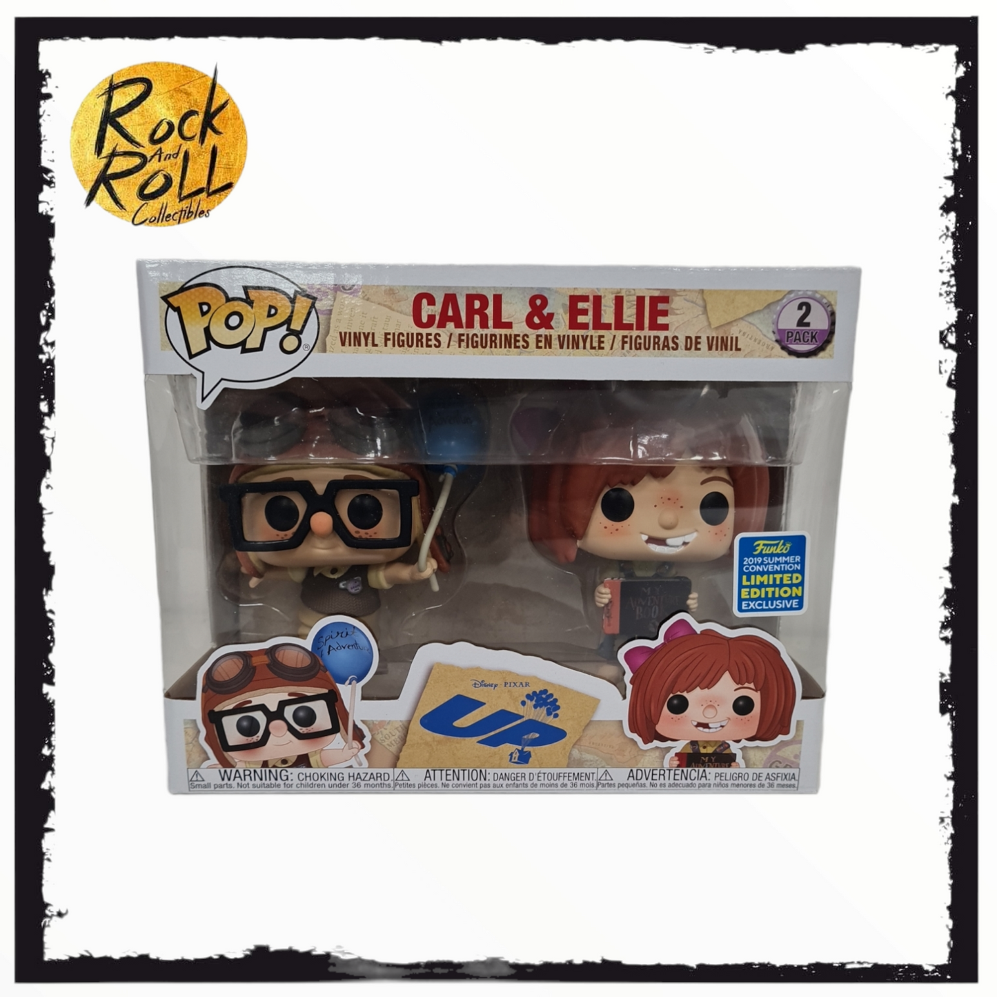 Carl & Ellie - UP 2 Pack Funko Pop! 2019 Summer Convention Shared Sticker