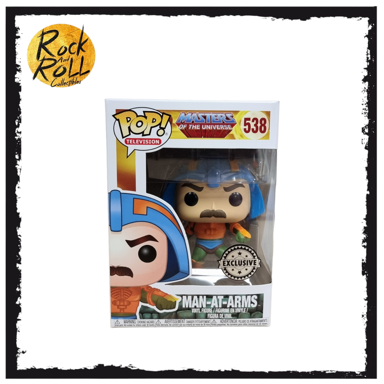 Man-At-Arms Funko Pop Vinyl Figure MOTU Masters Of The Universe Man At Arms 538 EXCLUSIVE STICKER