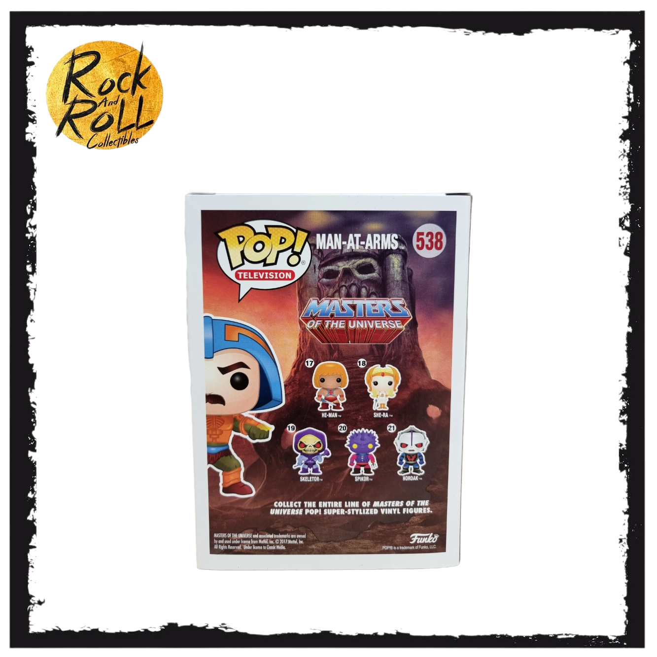Man-At-Arms Funko Pop Vinyl Figure MOTU Masters Of The Universe Man At Arms 538 EXCLUSIVE STICKER