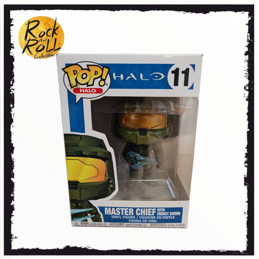 Halo - Master Chief w/Energy Sword Funko Pop! #11 *Box Damage*