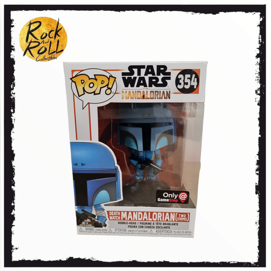 Star Wars The Mandalorian - Death Match Mandalorian (Two Stripes) Funko Pop! #352 Ganestop Exclusive