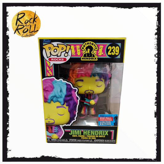 Jimi Hendrix Blacklight Funko Pop! #239 2021 Fall Convention Shared Exclusive