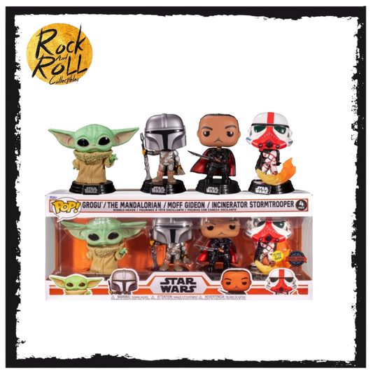 Funko POP! Star Wars The Mandalorian Grogu Glow In The Dark 4 Pack