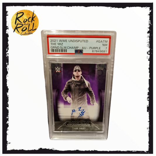 WWE 2021 Undisputed The Miz Purple Auto 29/99 - PSA NM 7