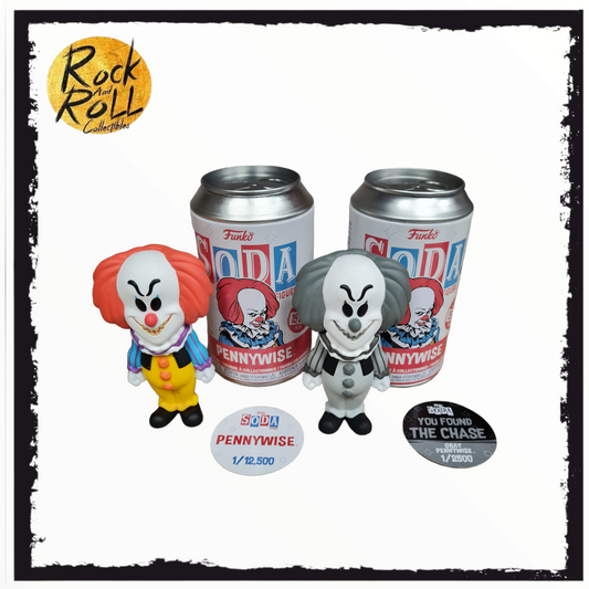 Funko Vinyl Soda - IT Pennywise & B&W Chase Bundle - LE 1/12,500 & 1/ 2,500