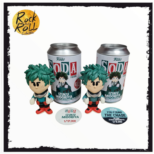 Funko Pop! Soda - Common & Glow Chase Bundle - Izuku Midoriya LE 1/17,000 & 1/3000