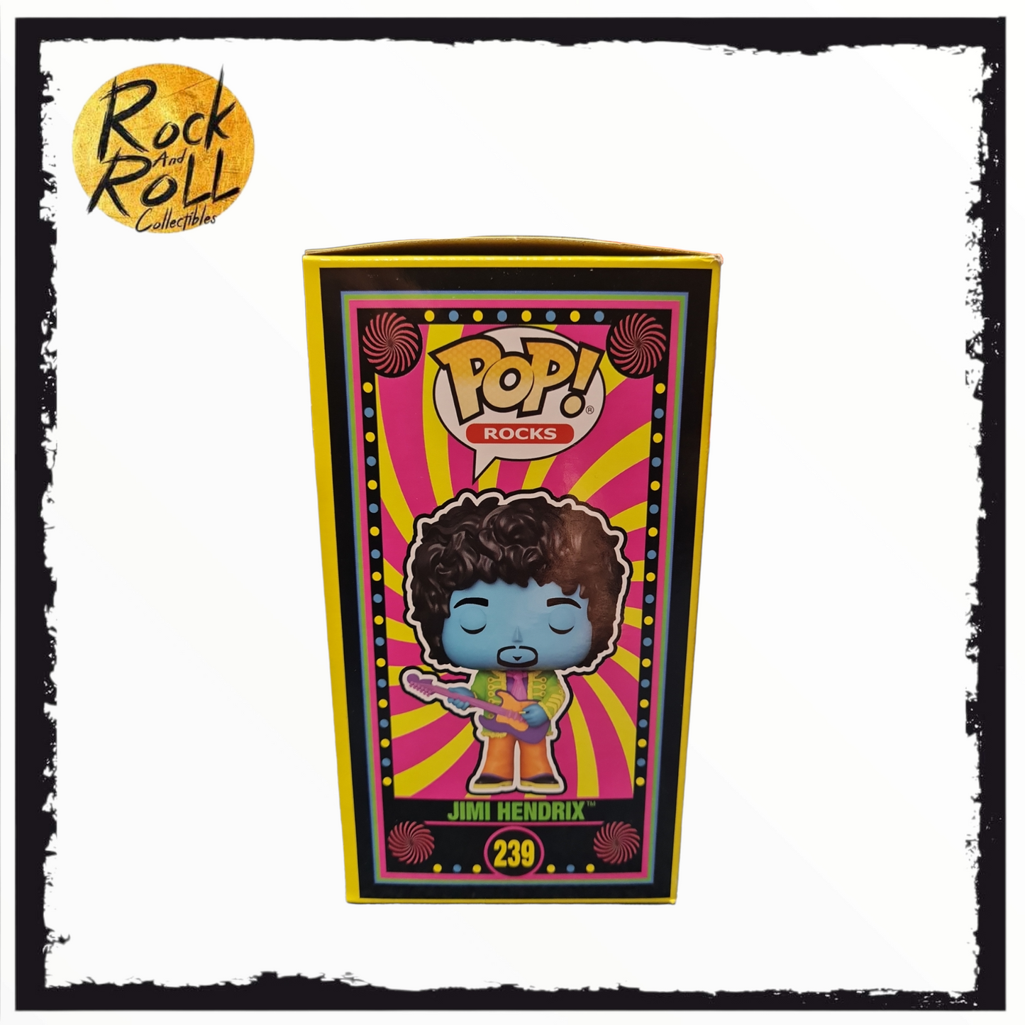 Box Damage - Jimi Hendrix Blacklight Funko Pop! (Blue) #239 Funko Shop Exclusive