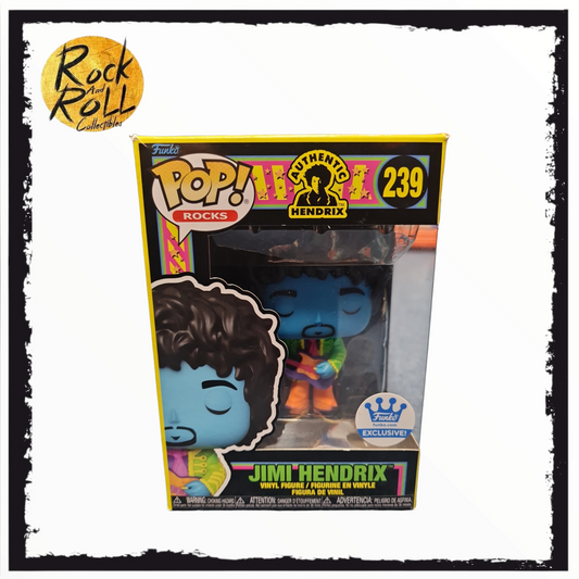 Box Damage - Jimi Hendrix Blacklight Funko Pop! (Blue) #239 Funko Shop Exclusive