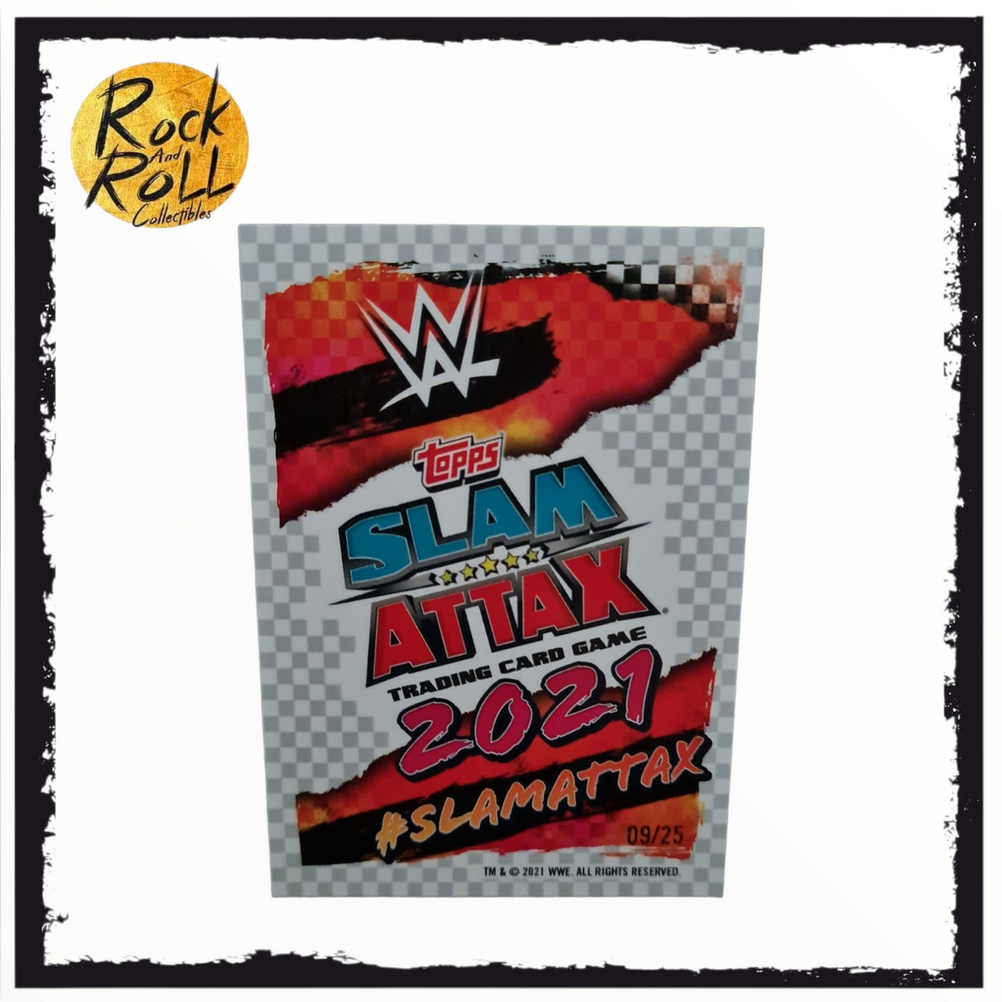 2021 Topps Chrome WWE Slam Attax Orange Refractor #113 Wes Lee #09/25