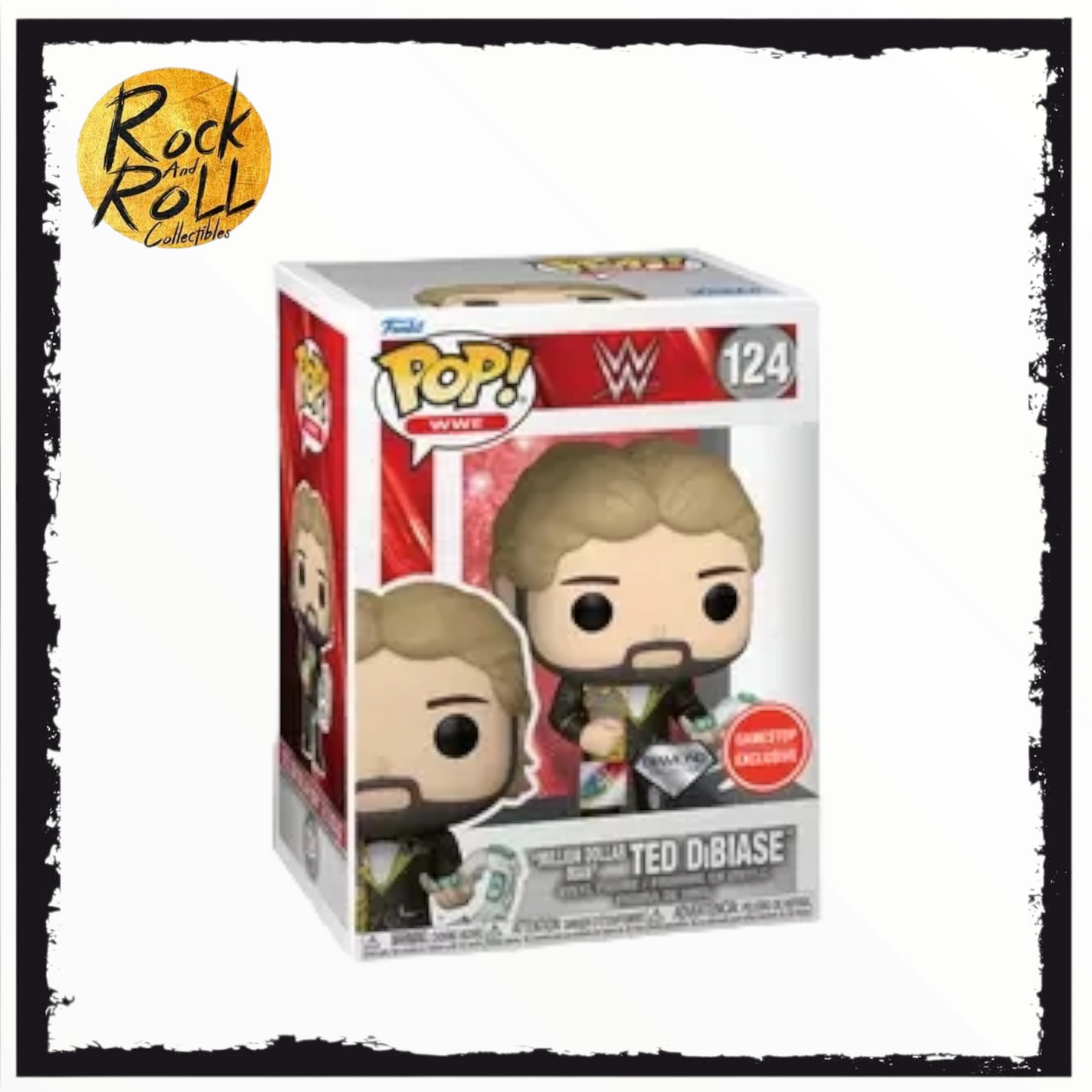 WWE - "Million Dollar Man" Ted Dibiase Diamond Funko Pop! #124 GameStop Exclusive