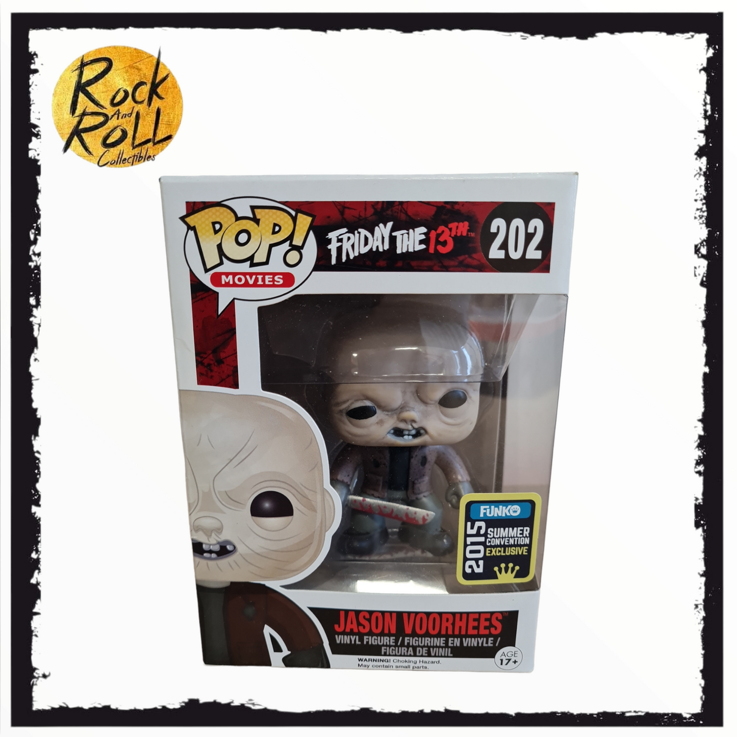 Friday the 13th - Jason Vorhees (Unmasked) Funko Pop! #202 2015 Summer Con Shared Exclusive Condition 7.75/10