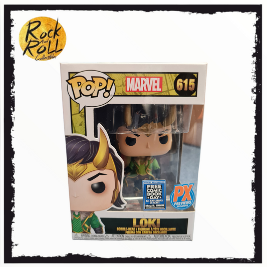 Marvel Loki (w/Mjölnir) Funko Pop! #615 PX Exclusive