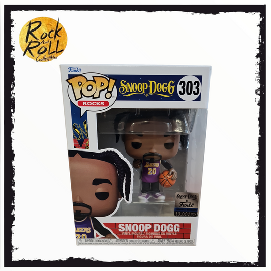 Snoop Dogg (Lakers Jersey) Funko Pop! Rocks #303 The Dogg House X Funko Exclusive LE 15,000 Pieces.