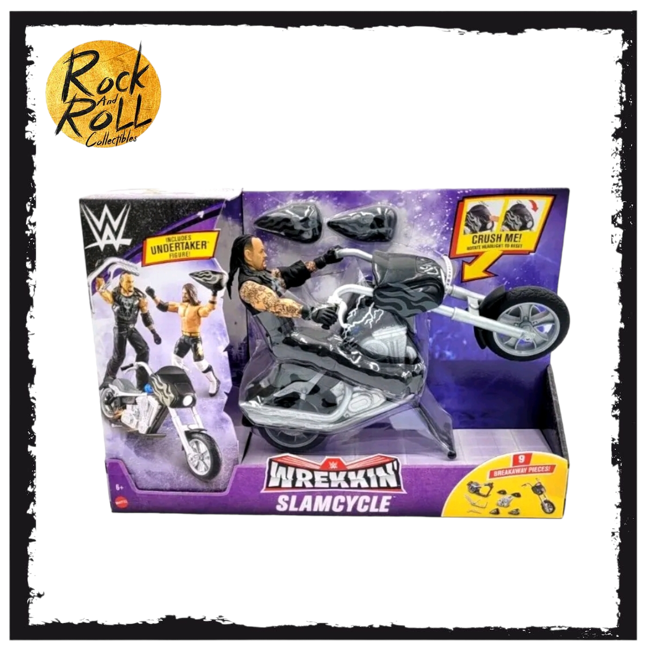 WWE Wrekkin - slamcycle playset Featuring The Undertaker! Wreck The Motorcycle