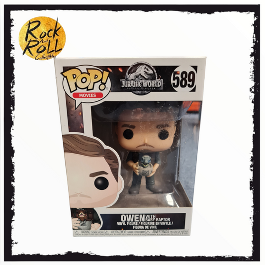 Jurassic World - Owen w/Baby Raptor Funko Pop! #589Condition 8.5/10