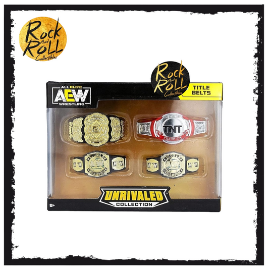 4-Pack AEW Toy Wrestling Figure Belts Exclusive