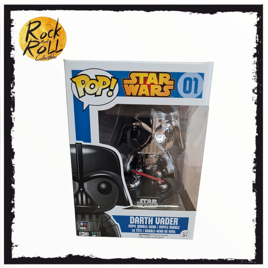 Star Wars - Darth Vader (Chrome) Funko Pop! #01 Condition 8.75/10