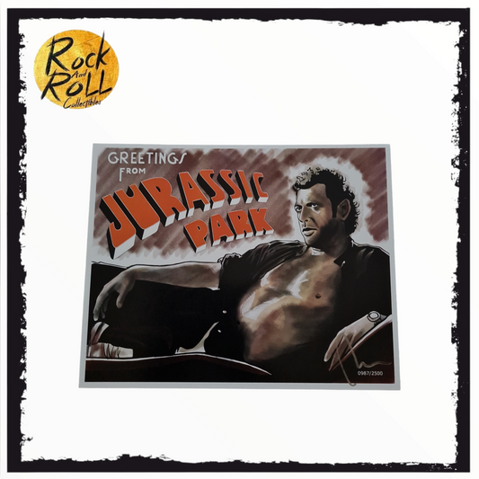 Jurassic Park Jeff Goldblum 8x10" Artist Signed Art Print BAM! Box 987/2500