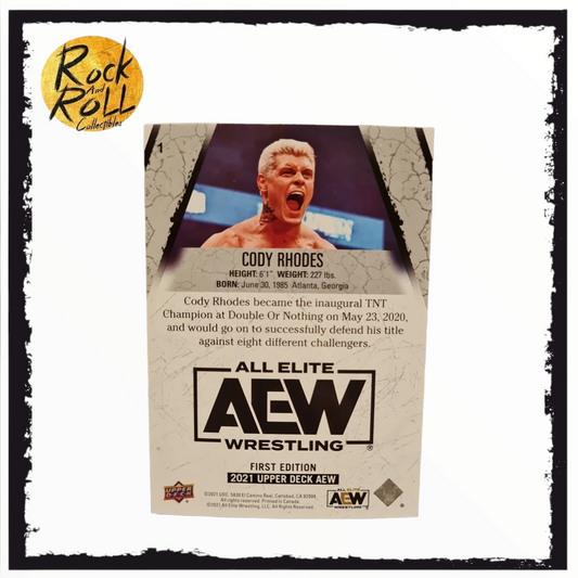 AEW 2021 First Edition Upper Deck - Cody Rhodes #1 Pyro Trading Card