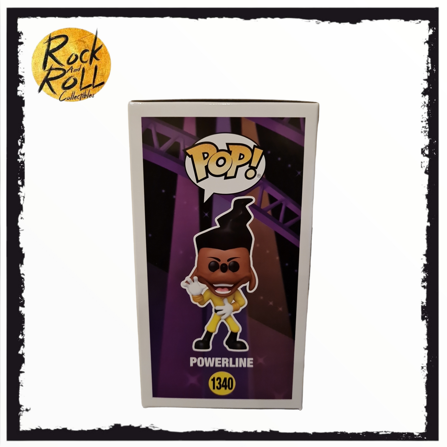 (Not Mint Box) A Goofy Movie - Powerline (Dancing) Funko Pop! #1340 2013 Wondercon Official Sticker