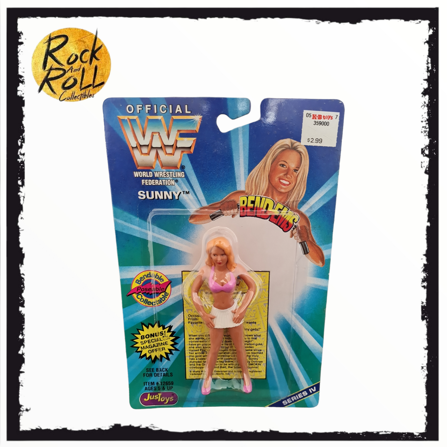 WWF JusToys Bend-Ems Series IV - Sunny (In Protective Case)