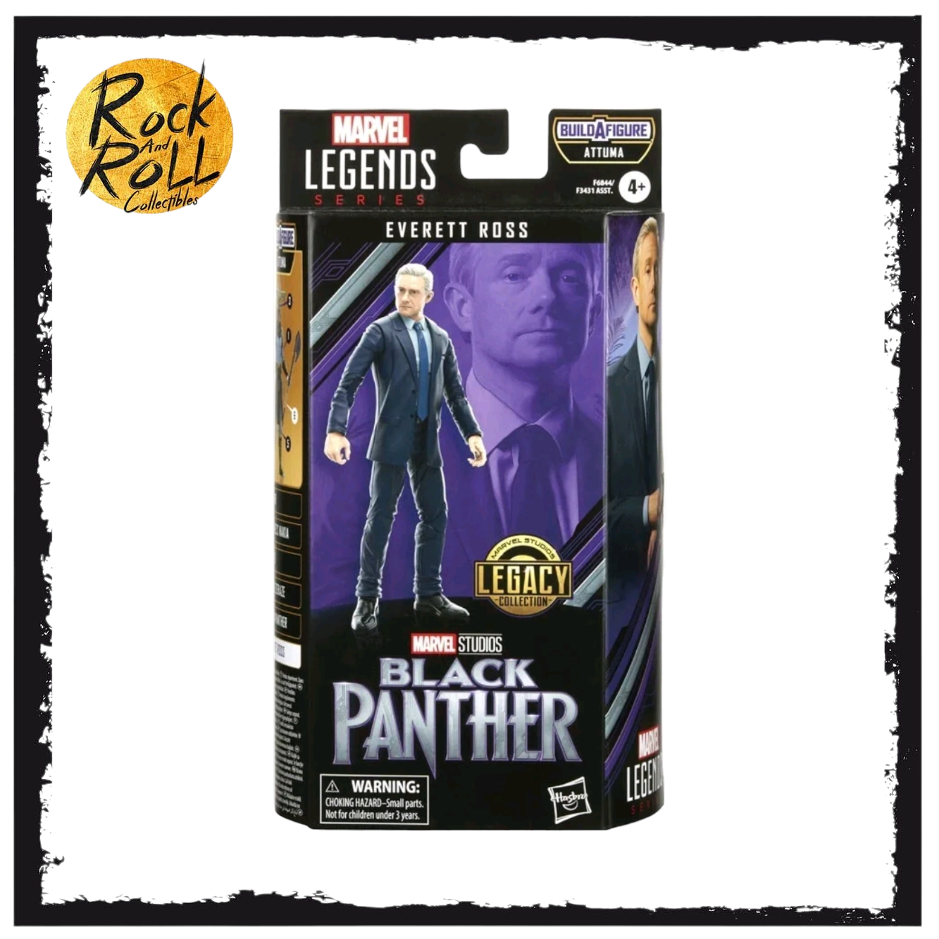 Hasbro Marvel Legends Black Panther 6" Figure - Everett Ross (Attuma B-A-F)