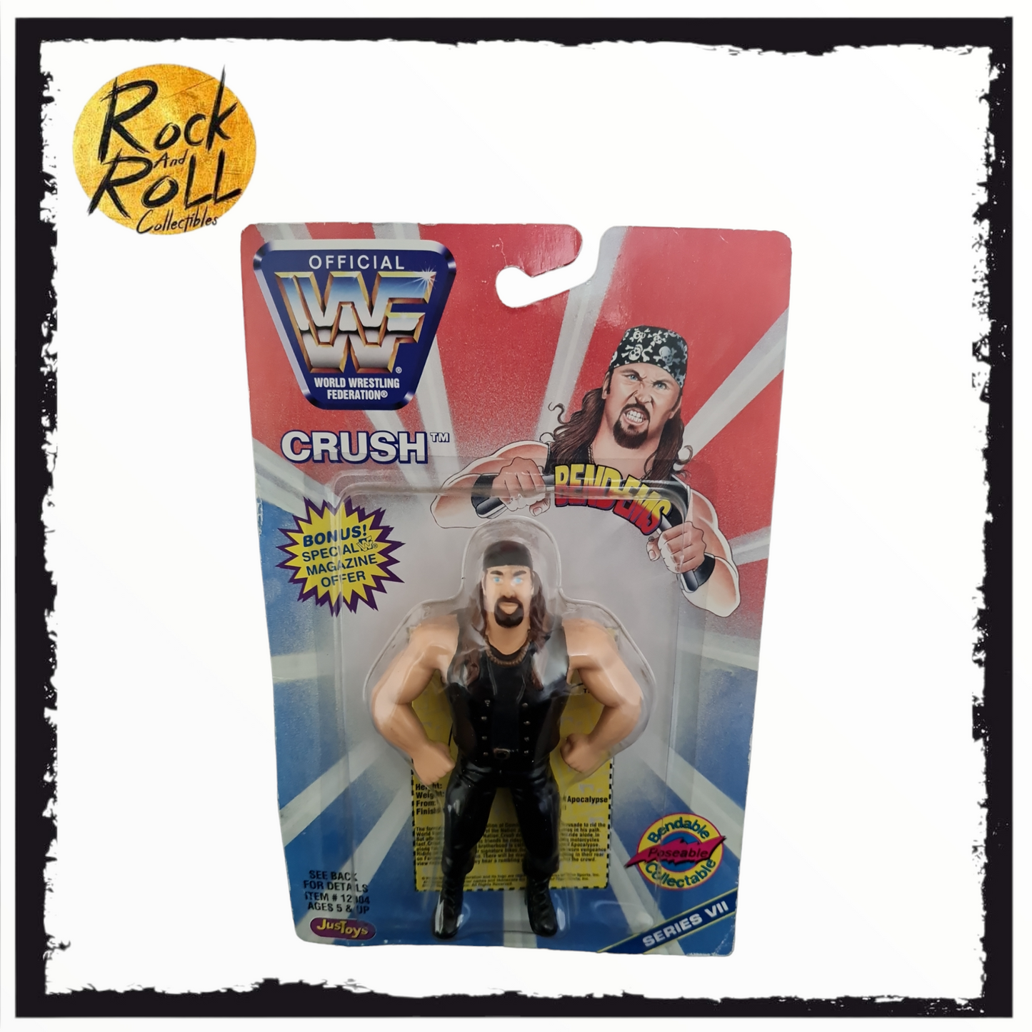 WWF JusToys Bend-Ems Series VII - Crush (In Protective Case)